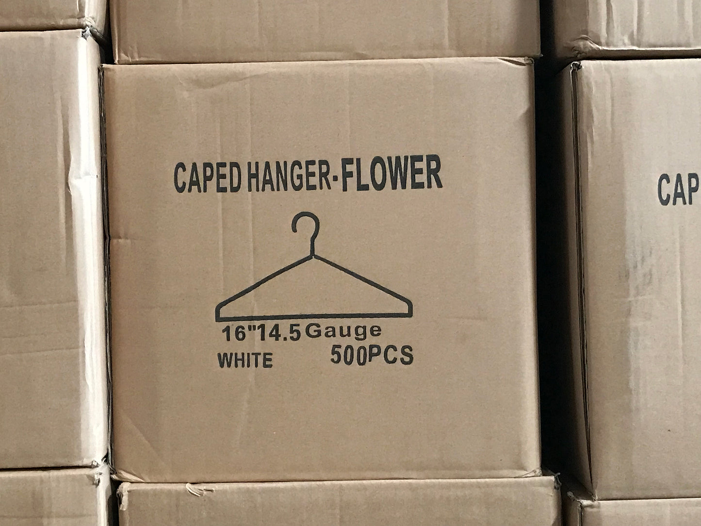 Cape Laundry Hangers 16" White 14.5 Gauge 500 Pcs