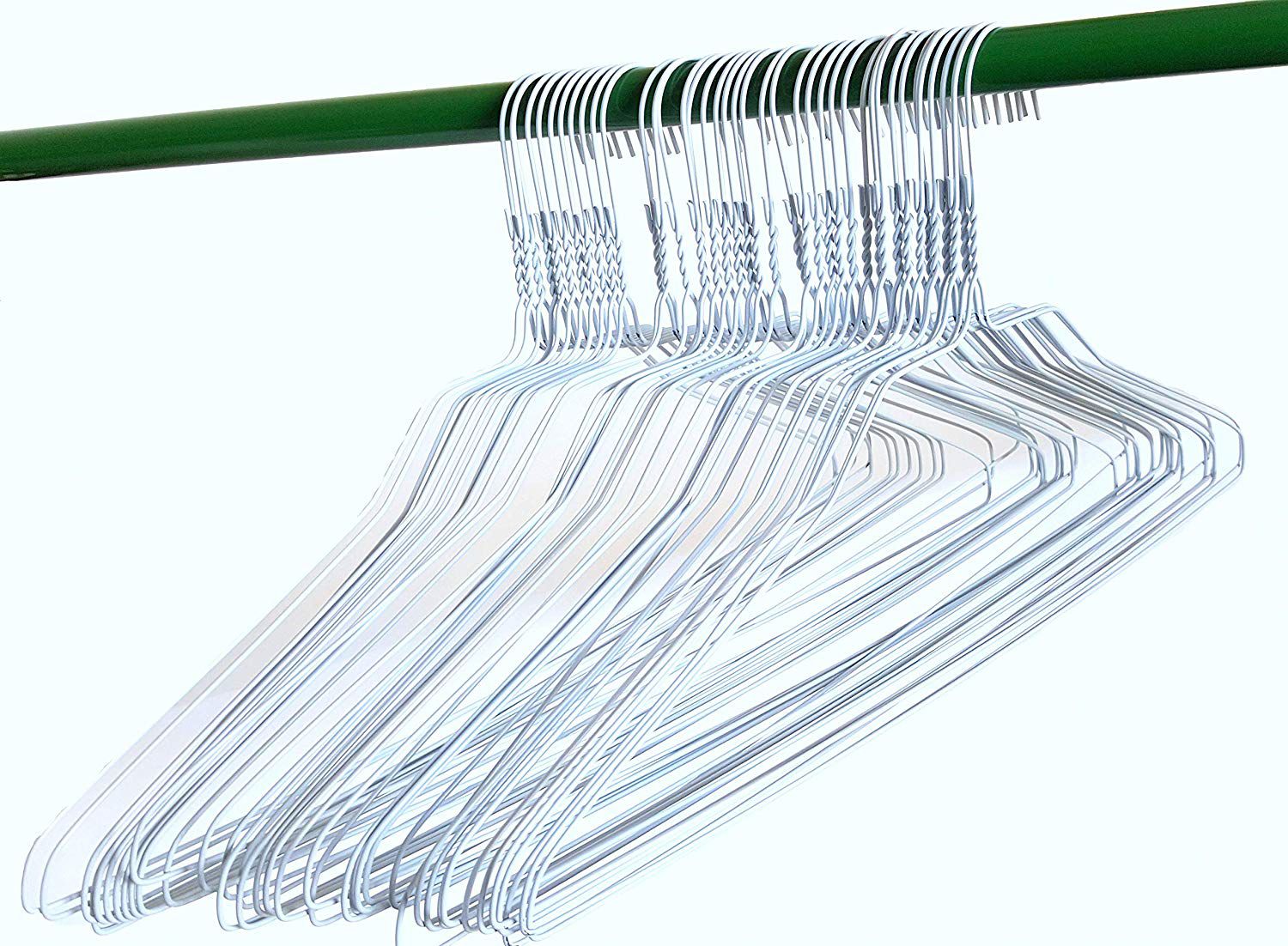 Dry Cleaners White Wire Hangers 18 Inch 14g (500 Box)