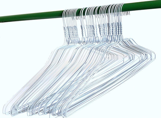 Shirt Wire Hangers 18" White 14.5 Gauge 500 Pcs